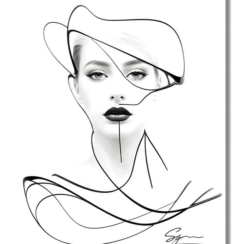 Signature Abstract Lines