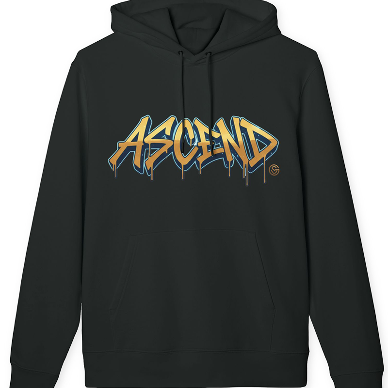 Ascend Phoenix Hoodie Front View in Obsidian