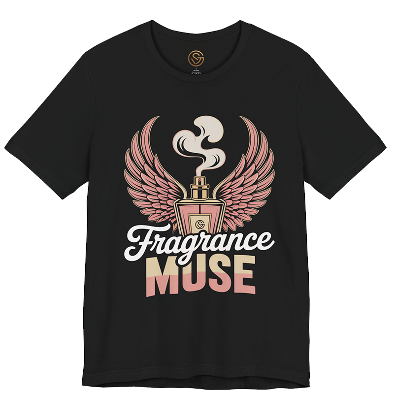 Fragrance Muse – Luxe Script Tee in Obsidian
